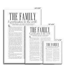 Load image into Gallery viewer, Family Proclamation Framed Print