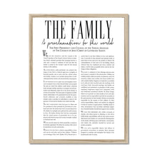 Load image into Gallery viewer, Family Proclamation Framed Print