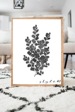 Load image into Gallery viewer, Black and White Fern Style 1