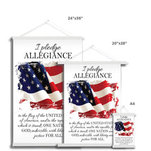 Load image into Gallery viewer, Pledge of Allegiance Fine Art Print with Hanger

