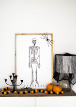 Load image into Gallery viewer, seleton print decorated
