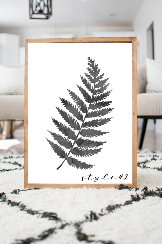  Black and White Fern Style 2