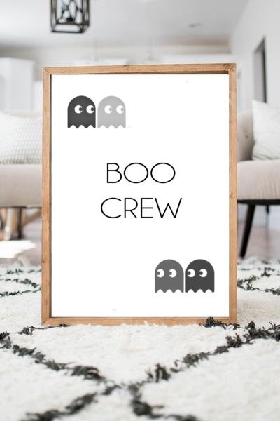 Boo Crew Halloween Print Pac Man