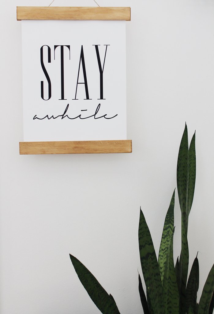 Handmade Hanging Wooden Magnet Rail