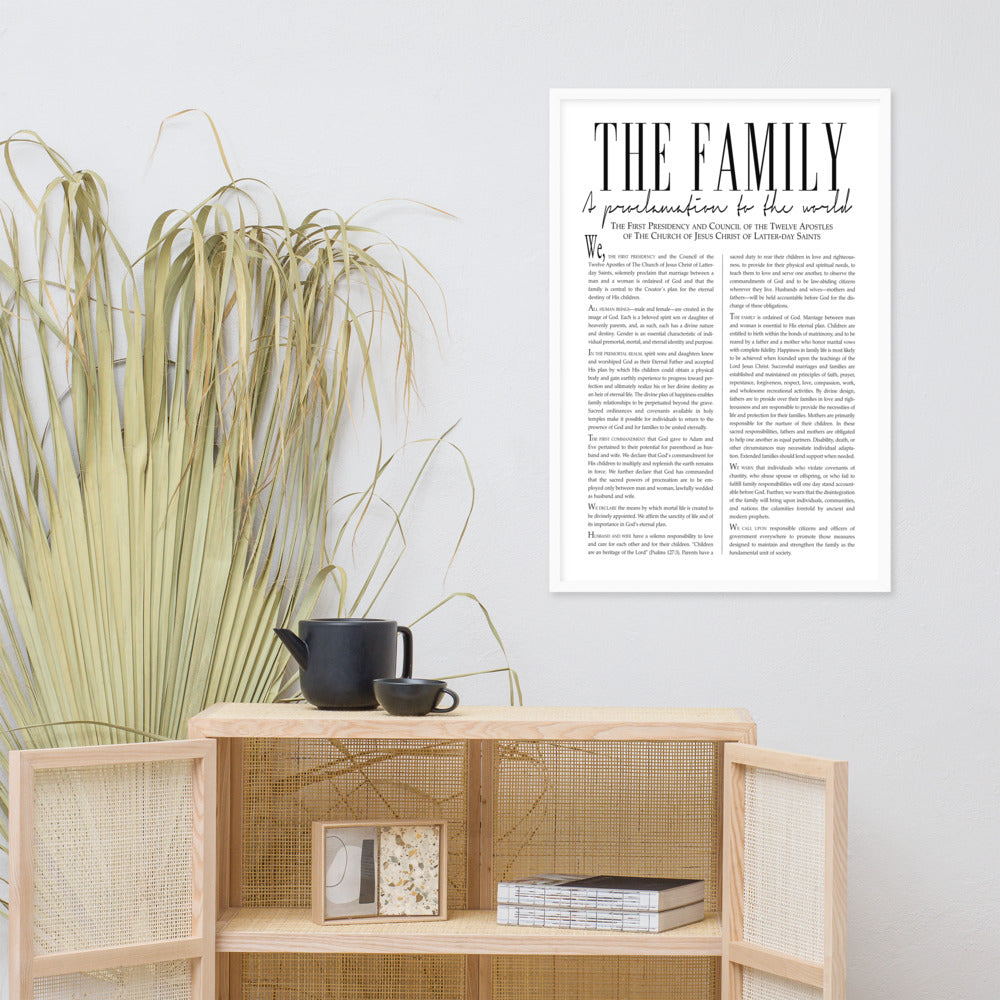Framed Family Proclamation